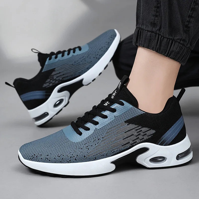 Men's Breathable Mesh Running Shoes Air Cushion Support