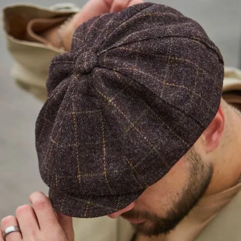Peaky Blinders Style Beret Hat For Men And Women Winter Tweed Flat Cap
