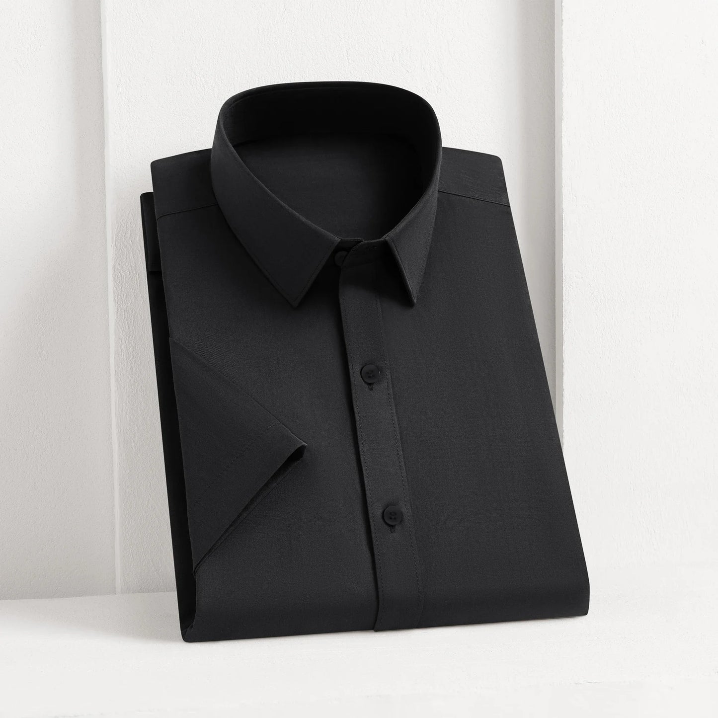 Men's Business Casual Short Sleeve Shirt No Ironing Summer Wear