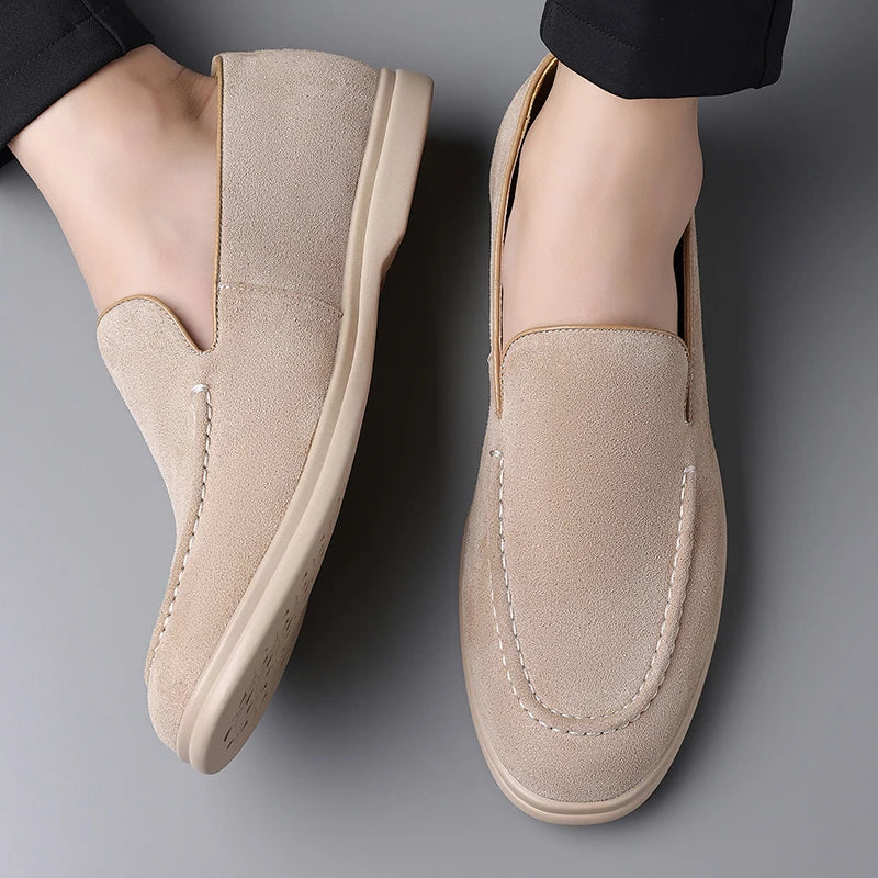 YUYIN Men Suede Leather Moccasins Dress Shoes Loafers Formal Wear