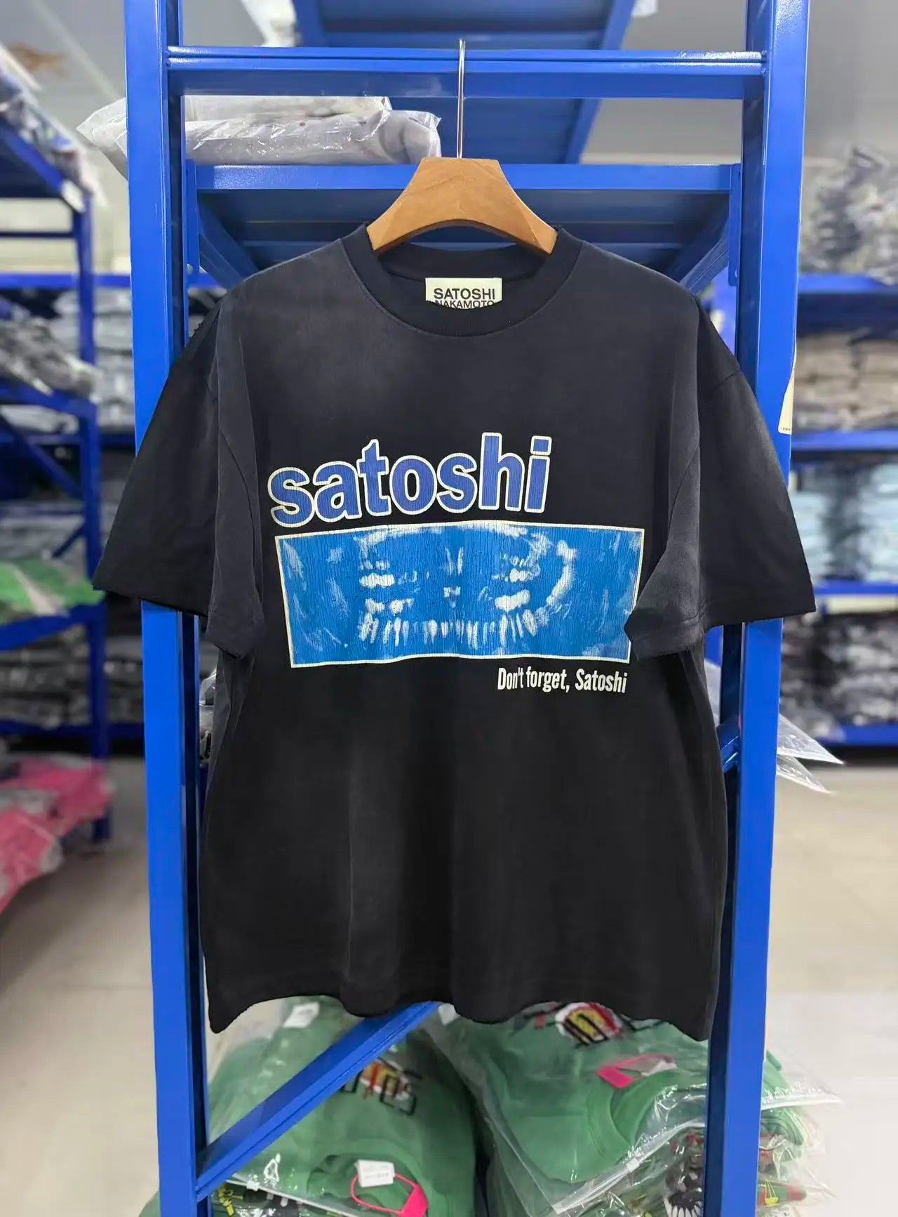 26SS Y2K High Quality American Retro Trendy Fashion Tops Satoshi Nakamoto 100% cotton large size loose Men's Women's T-Shirt