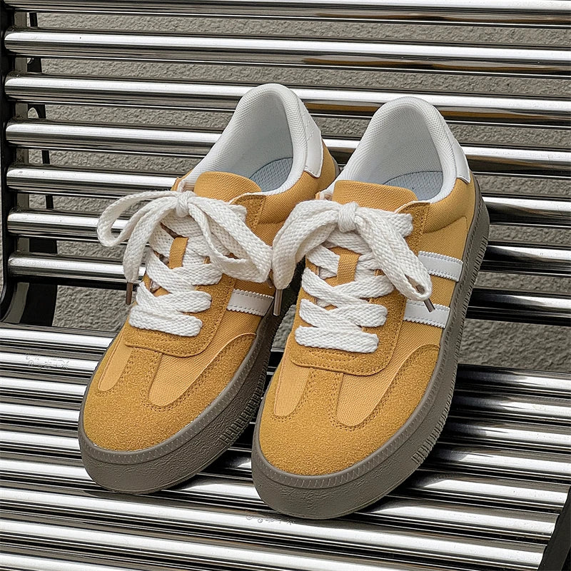 YUYIN Men's Casual Sneakers Thick Sole Board Shoes