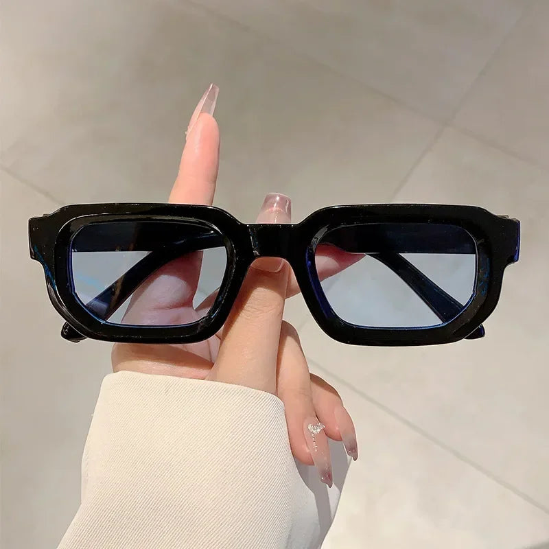Vintage Rectangle Sunglasses For Women UV400 Polycarbonate Frame