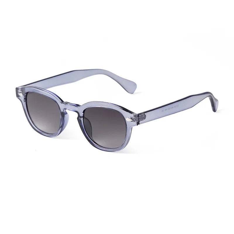 RPXBGUCKARHG Vintage Shell Round Sunglasses Unisex UV400 Rivet Design