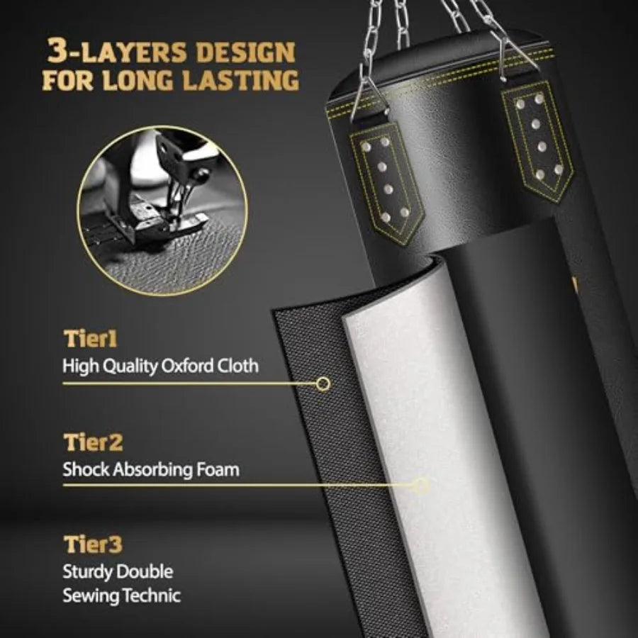 Six In One Premium Punching Bag Set With Gloves Wraps