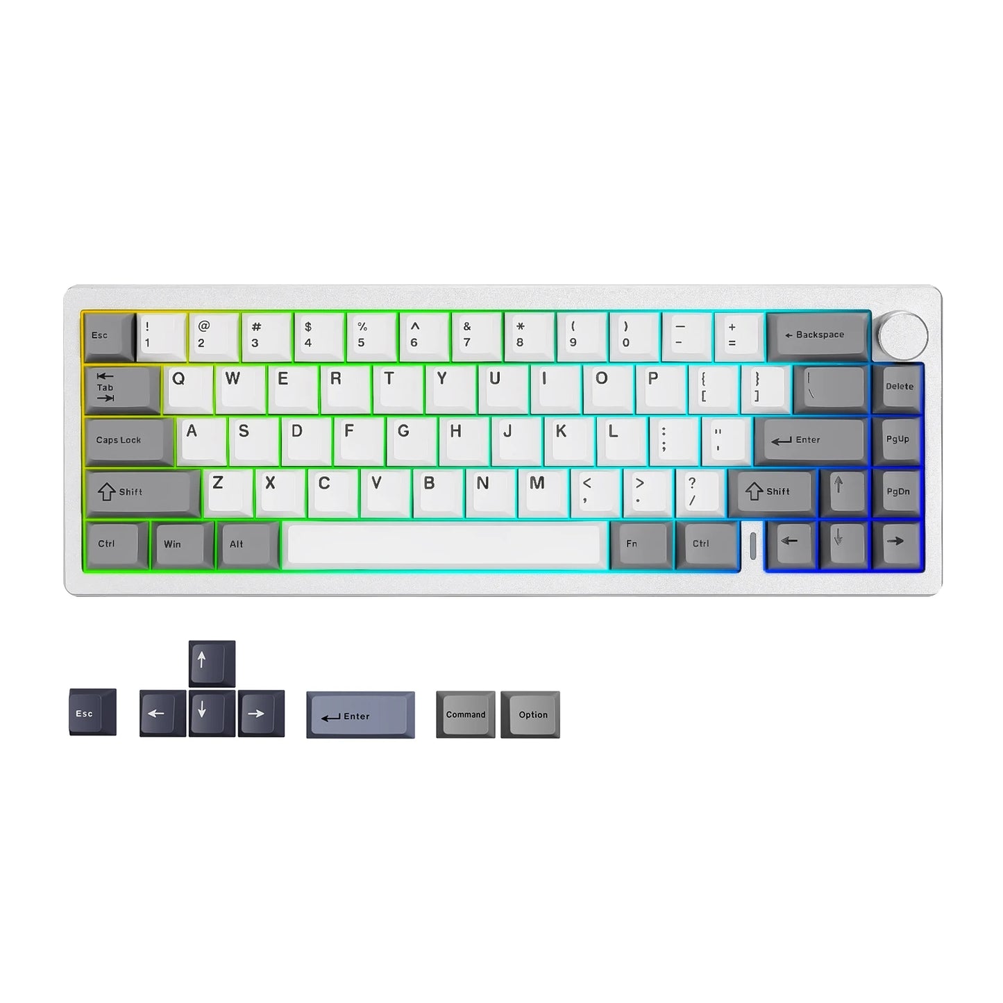 YUNZII AL68 Wireless Custom Mechanical Keyboard QMK VIA Knob