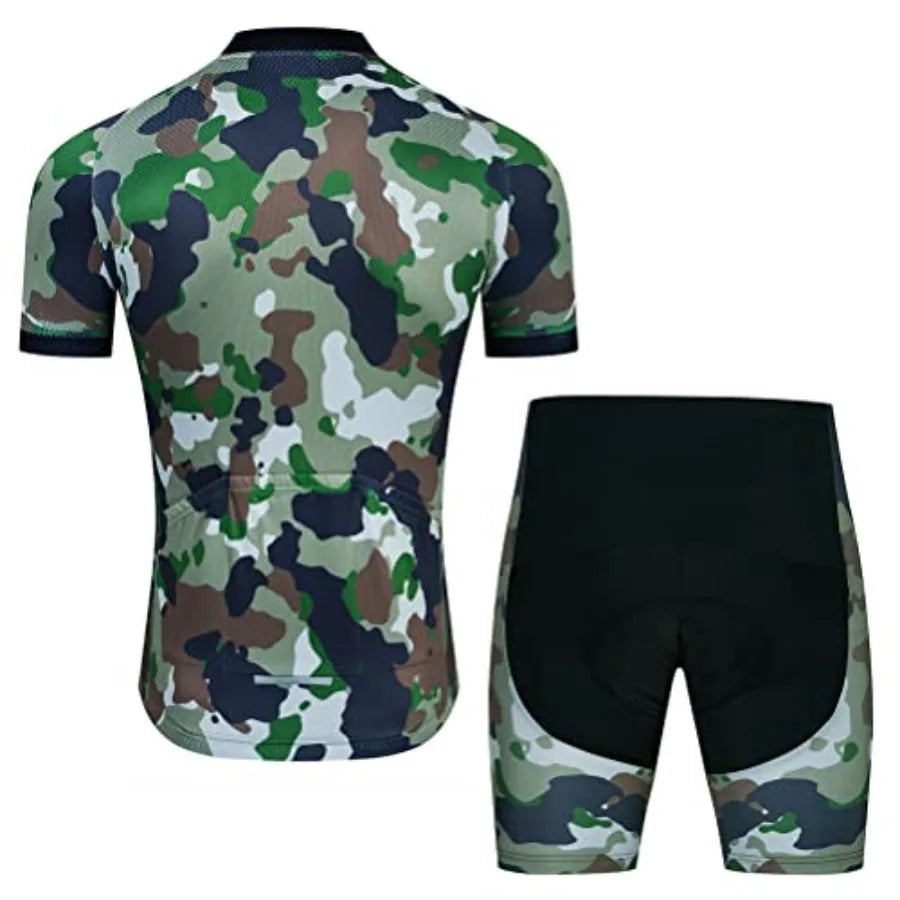 Women Cycling Jersey Short Sleeve Shirt and 3D Padded Shorts
