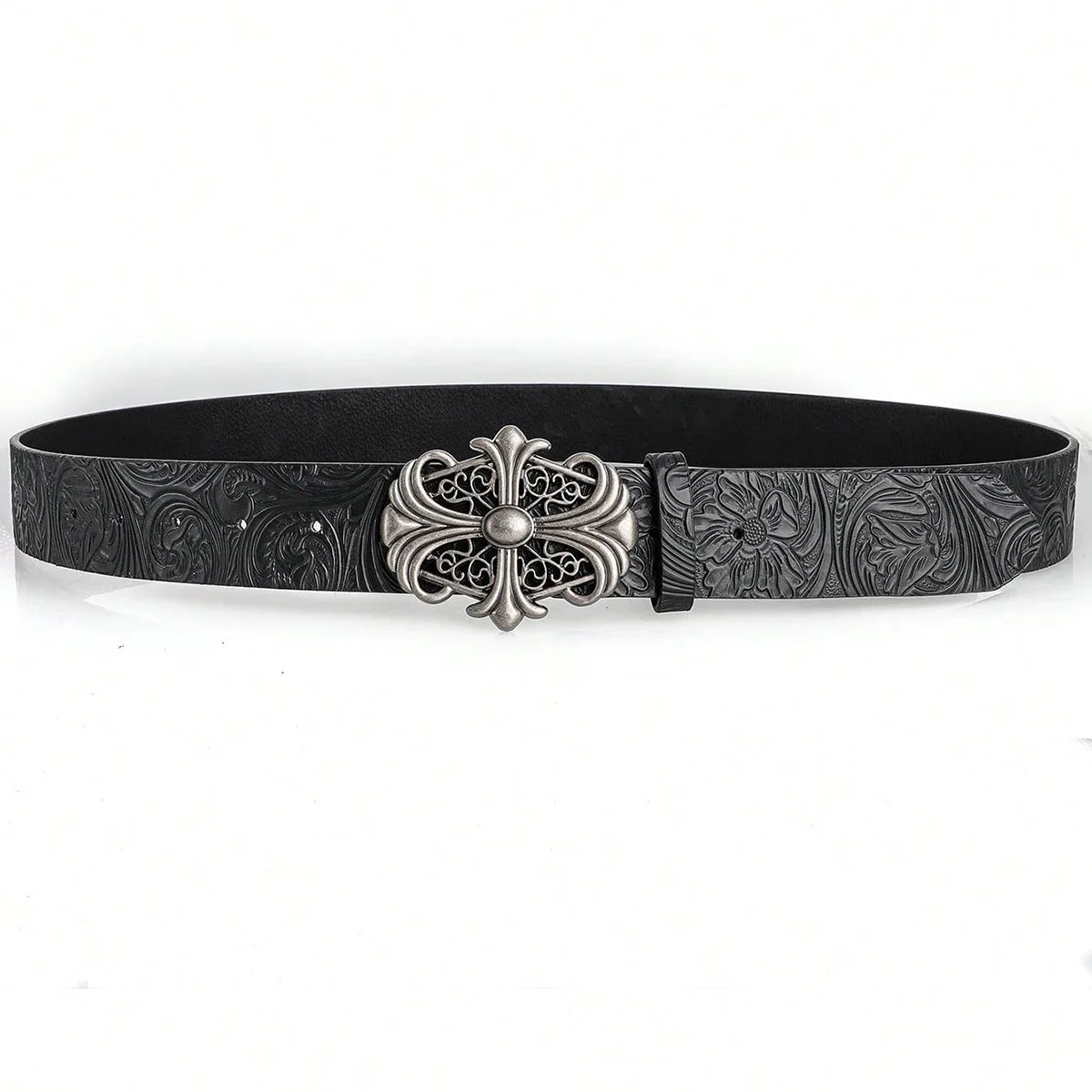 Retro Bohemian PU Leather Belt Unisex Hollow Buckle Fashion Y2K