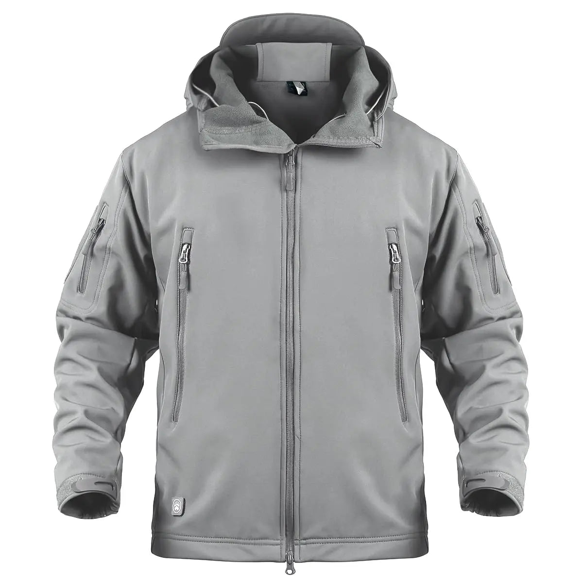 Men's Military Tactical Softshell Jacket With Fleece Hooded Coat