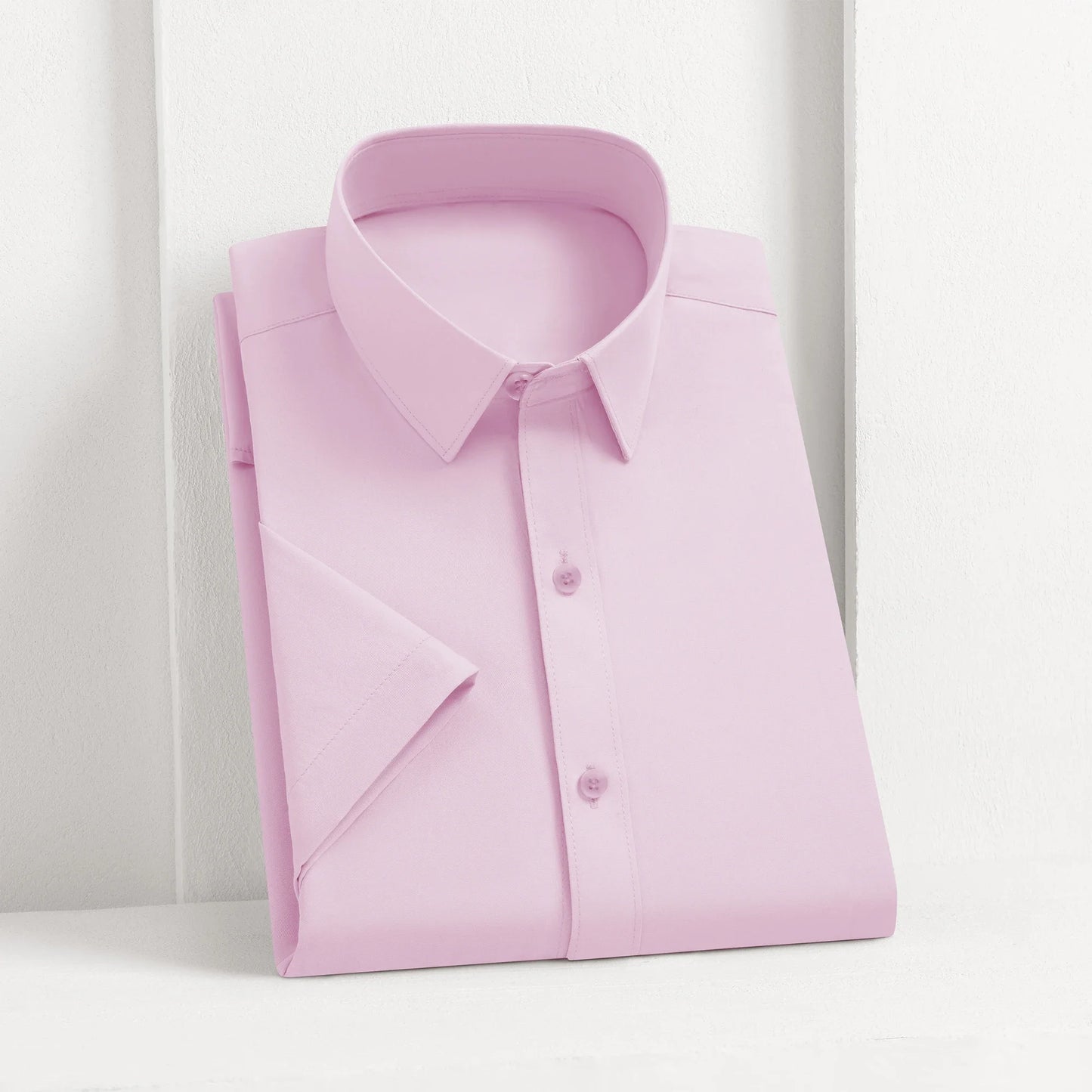 Men's Business Casual Short Sleeve Shirt No Ironing Summer Wear