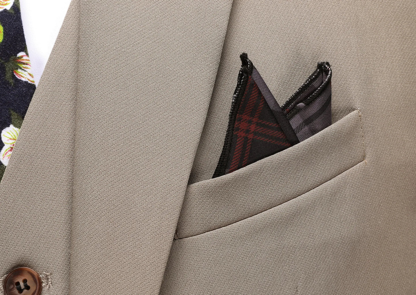 Men's Slim Three-Piece Suit With Notch Lapels For Weddings