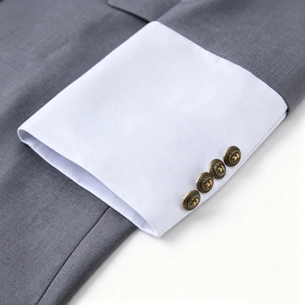 Classic Men Elegant Double Breasted Tailcoat Formal Suit
