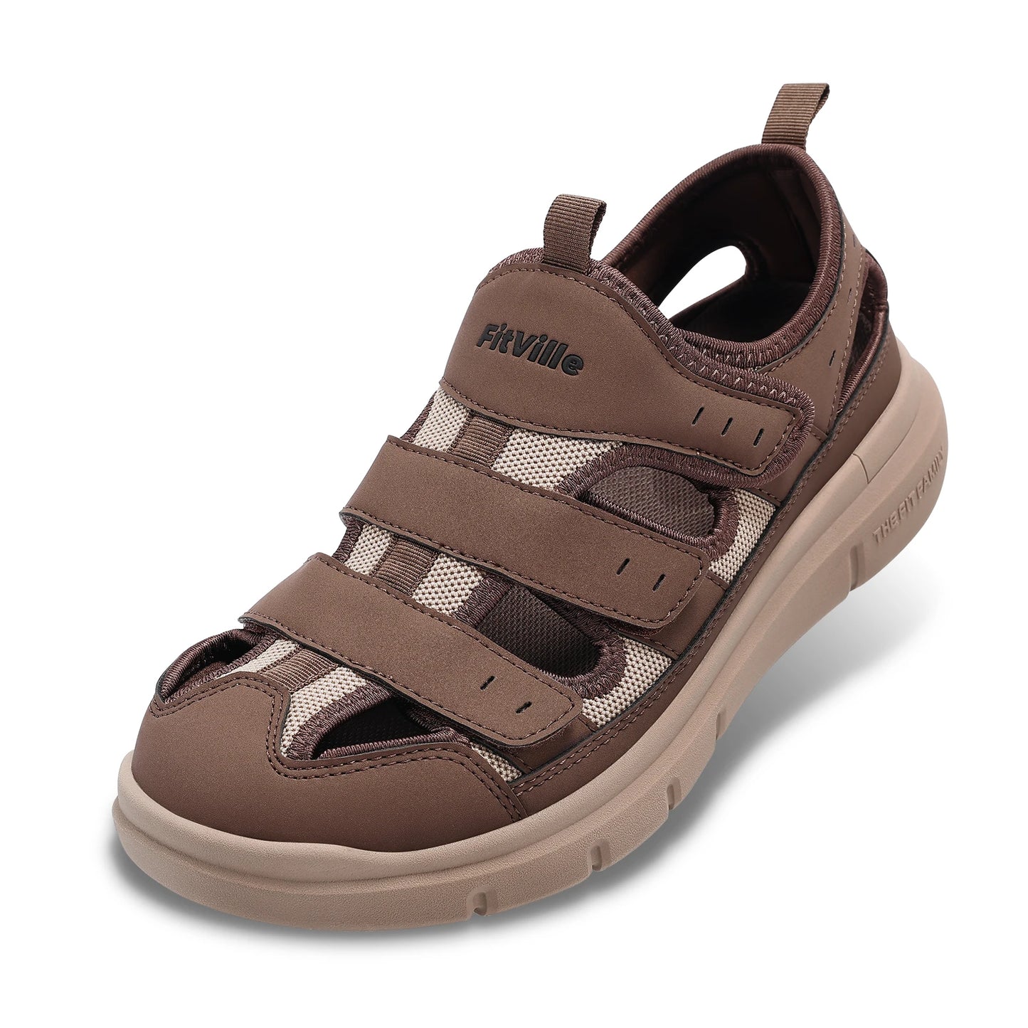 FitVille Men's Diabetic Sandals With Arch Support Lightweight Breathable