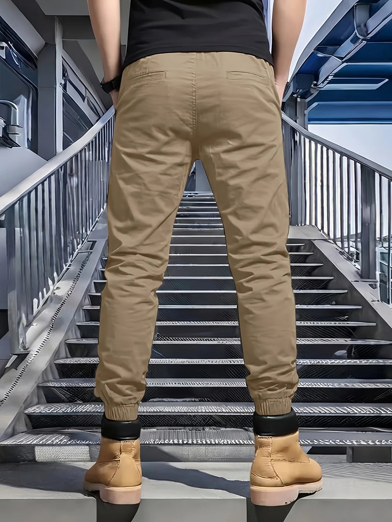 Winthunder Mens Loose Fit Work Pants With Multi Pockets