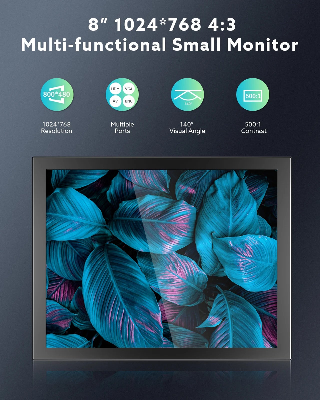 Eyoyo Portable Industrial Monitor With HDMI VGA Built In Speaker