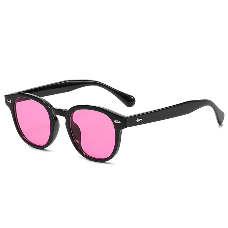Jnpcxi Vintage Round Sunglasses UV400 Protective Acetate Frame Shades