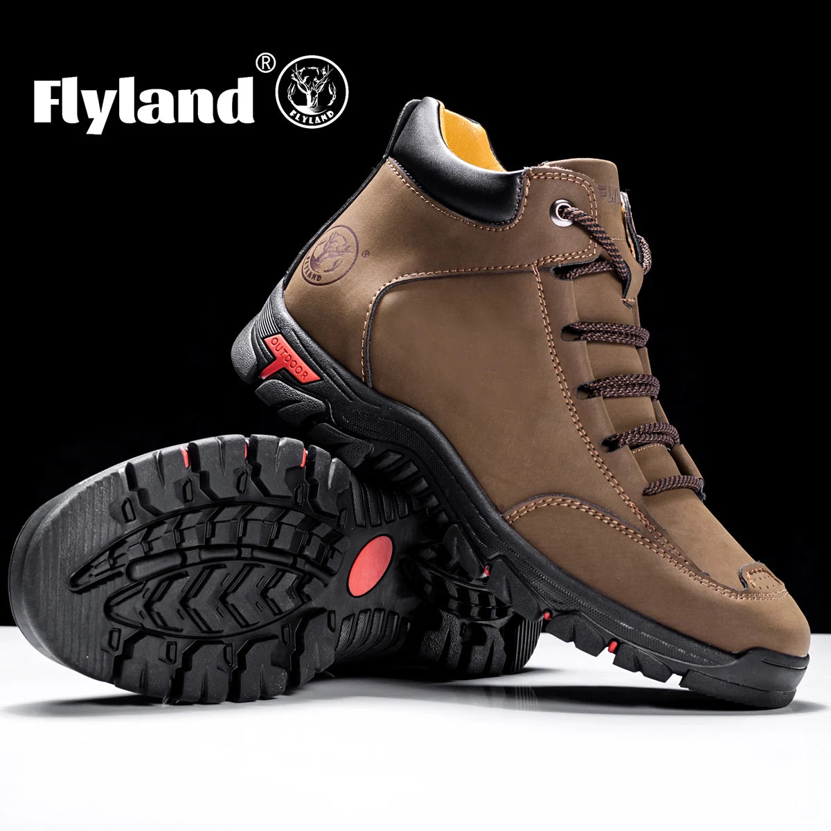 Flyland Men's Vintage Chukka Boots Top Layer Cowhide Leather