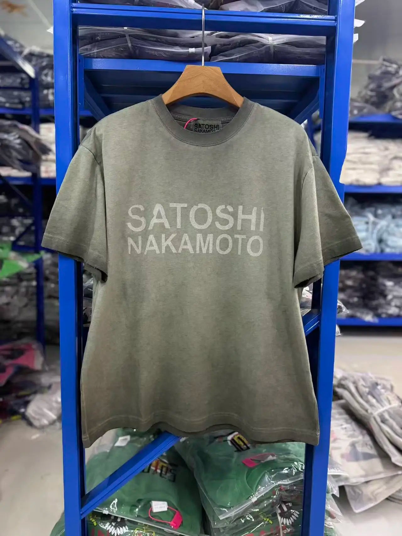 26SS Y2K High Quality American Retro Trendy Fashion Tops Satoshi Nakamoto 100% cotton large size loose Men's Women's T-Shirt