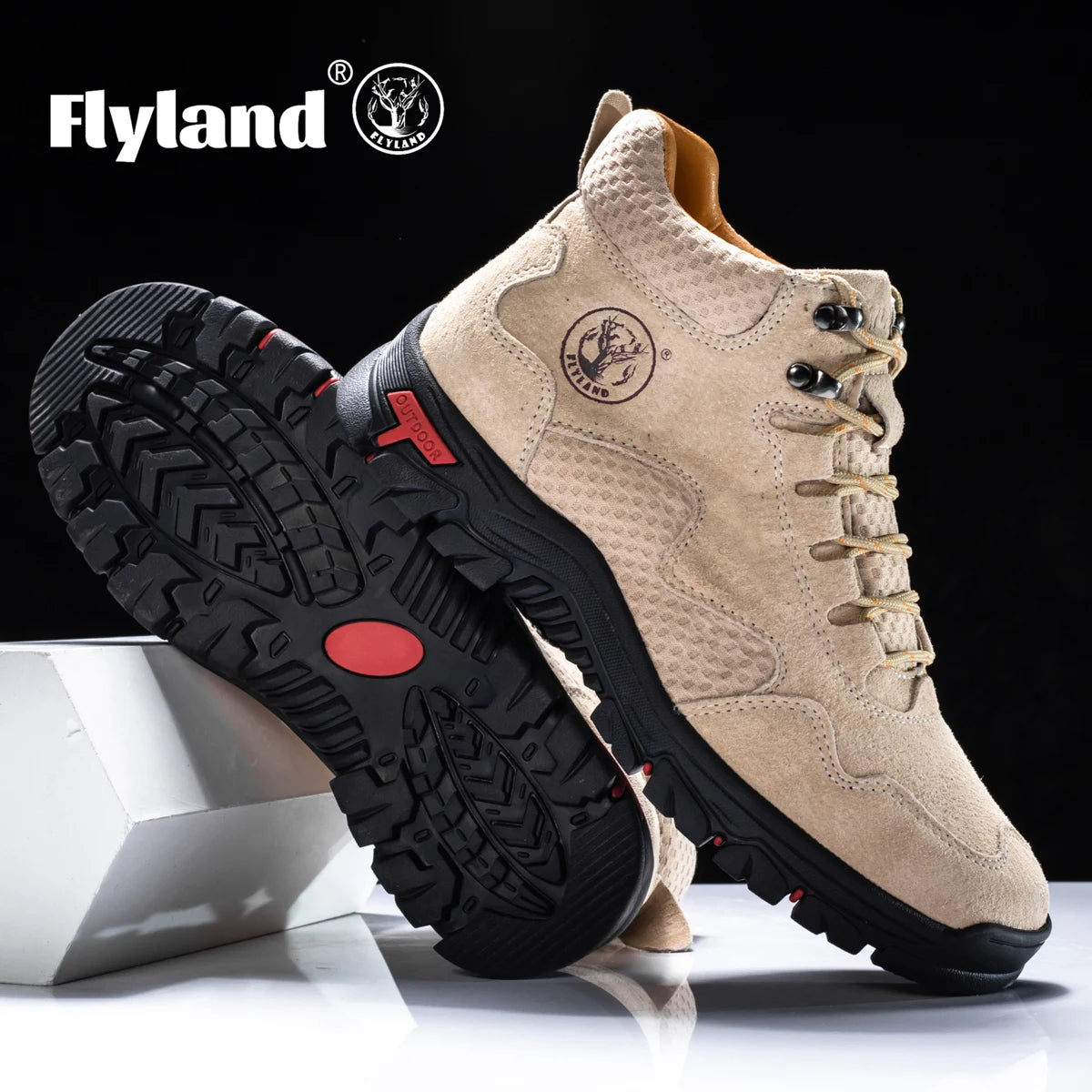 FLYLAND Men's Fashion Sneakers Chukka Boots Breathable Casual Shoes