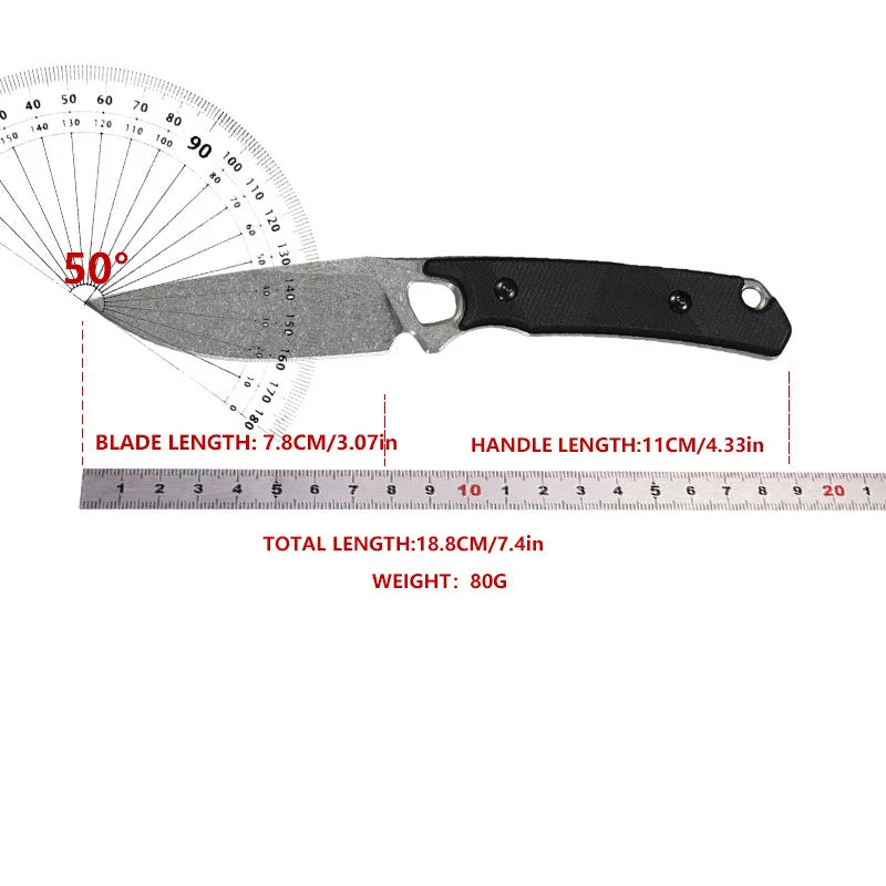 Ks 2048 Fixed Blade Portable Edc Utility Knife With Sheath
