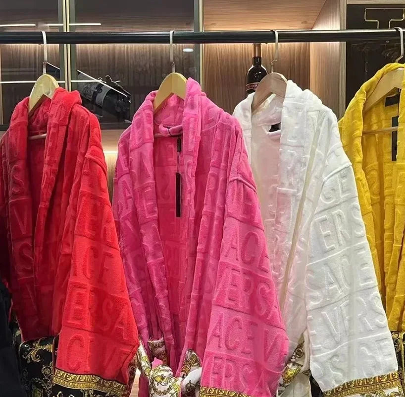 Cotton Bathrobe For Men And Women Luxury Plush Loungewear