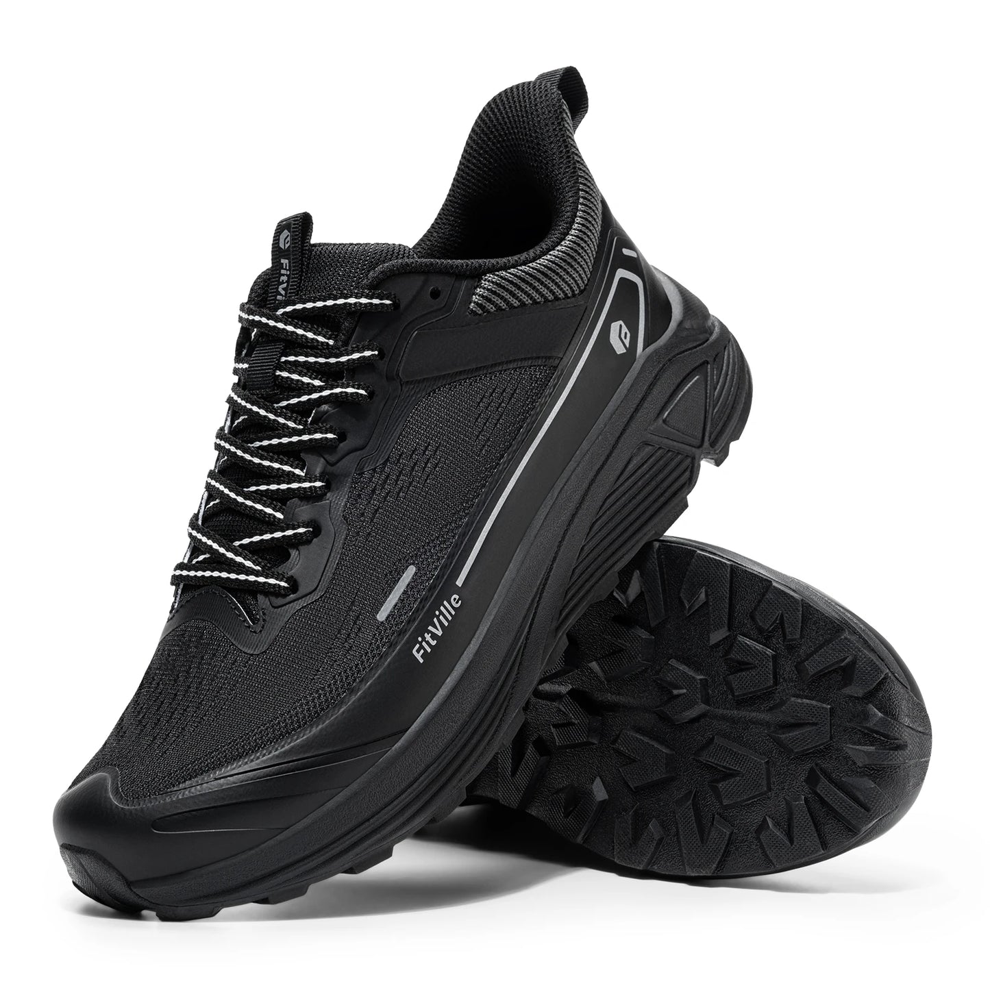 Fitville Men's Wide Toe Box Cushioned Sneakers for Swollen Feet