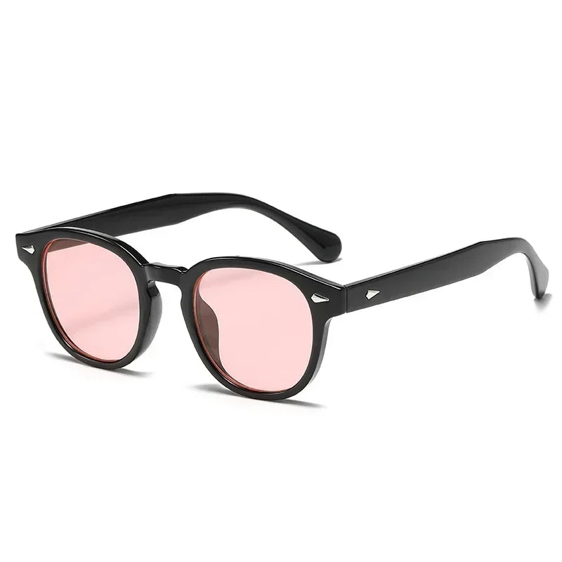 Jnpcxi Vintage Round Sunglasses UV400 Protective Acetate Frame Shades