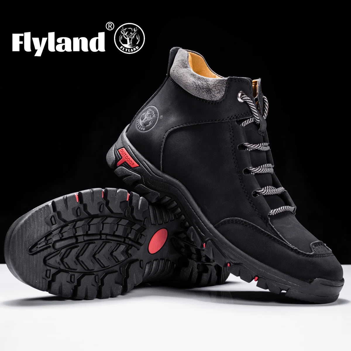 Flyland Men's Vintage Chukka Boots Top Layer Cowhide Leather