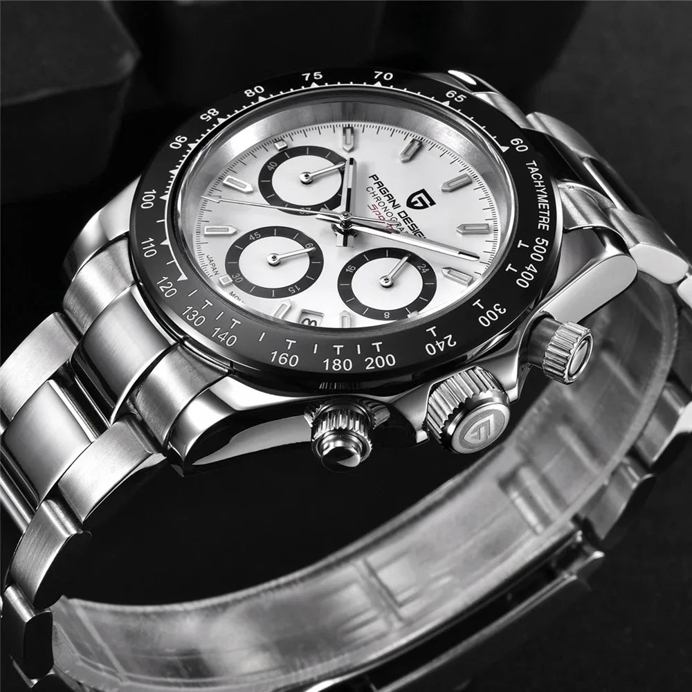 PAGANI DESIGN PD1644 Men's Quartz Chronograph Watch Sapphire Glass