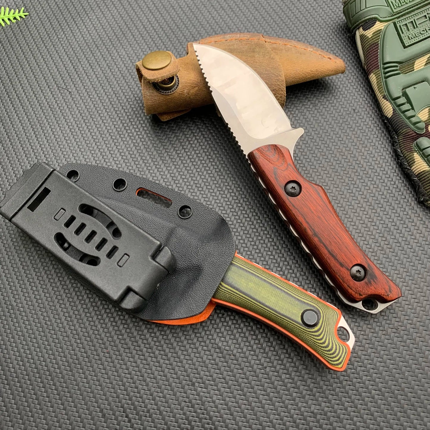 DIY Supplies Full Tang Fixed Blade Knife S30V Steel Survival