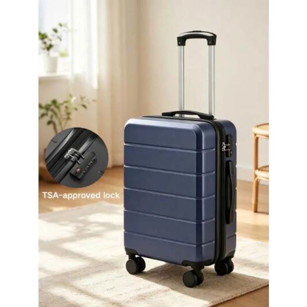 Expandable ABS Hardside Spinner Luggage With Secure Lock