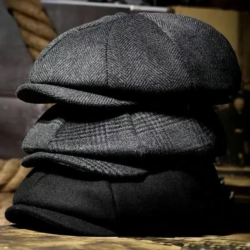 Peaky Blinders Style Beret Hat For Men And Women Winter Tweed Flat Cap