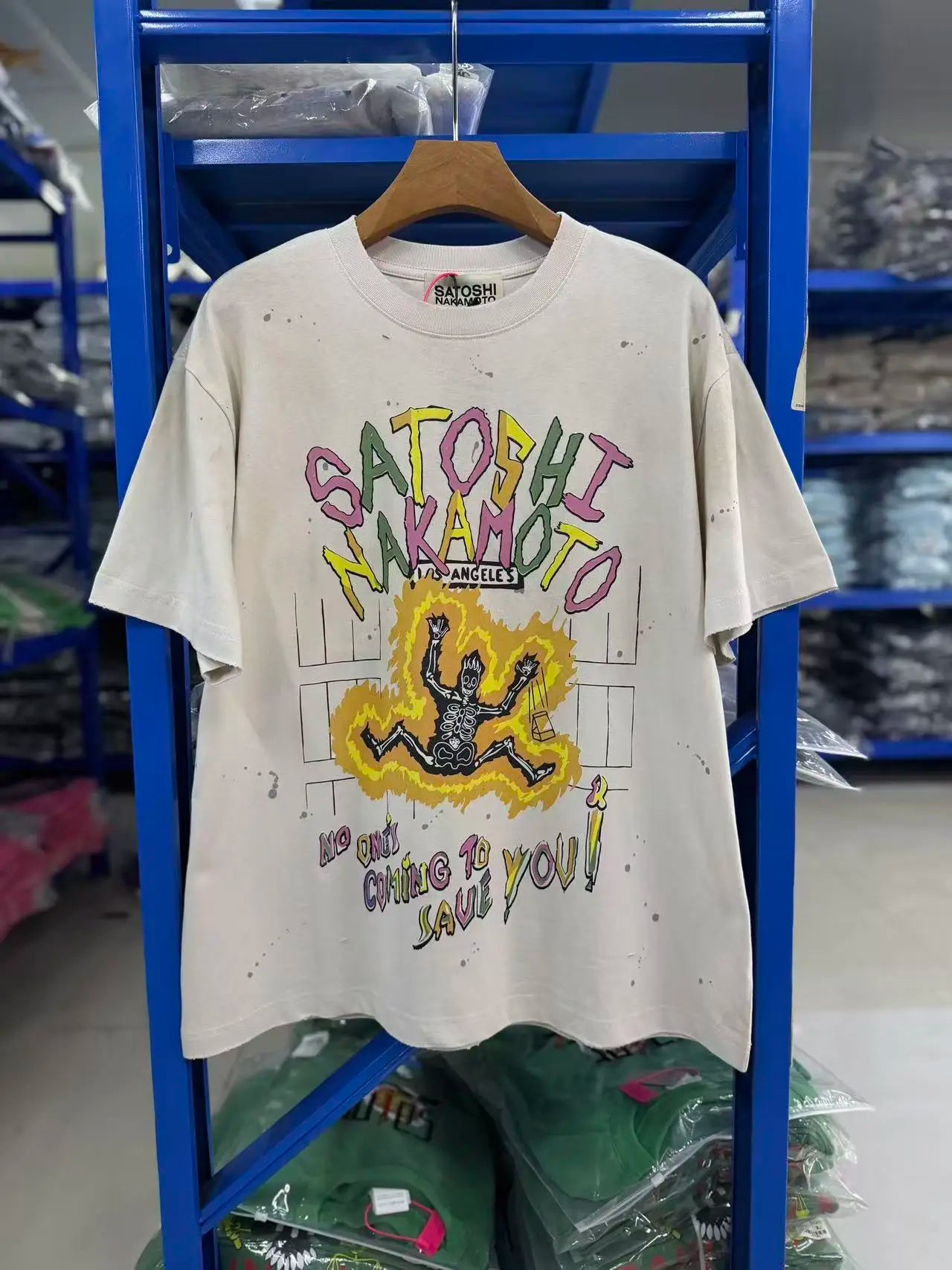 26SS Y2K High Quality American Retro Trendy Fashion Tops Satoshi Nakamoto 100% cotton large size loose Men's Women's T-Shirt