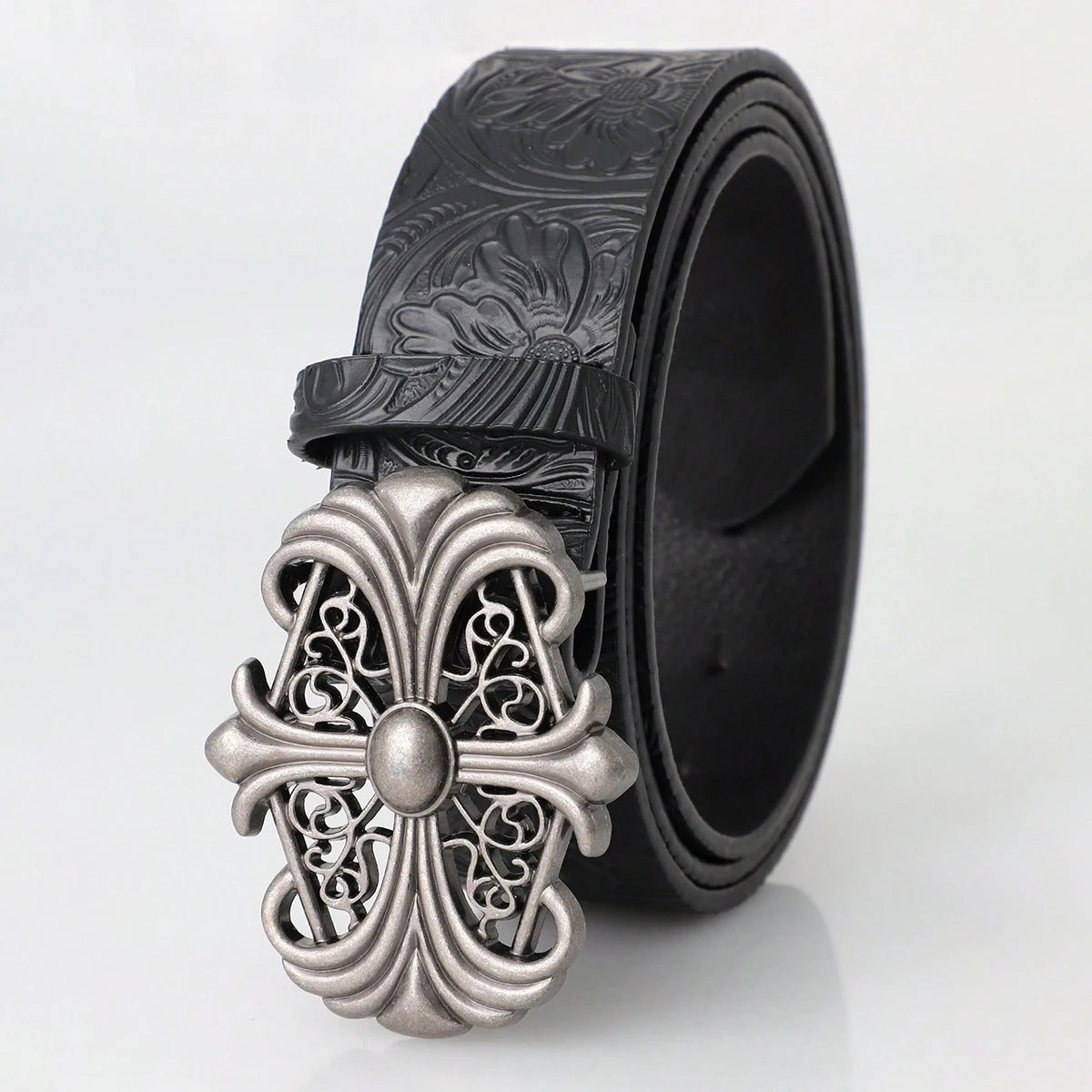 Retro Bohemian PU Leather Belt Unisex Hollow Buckle Fashion Y2K