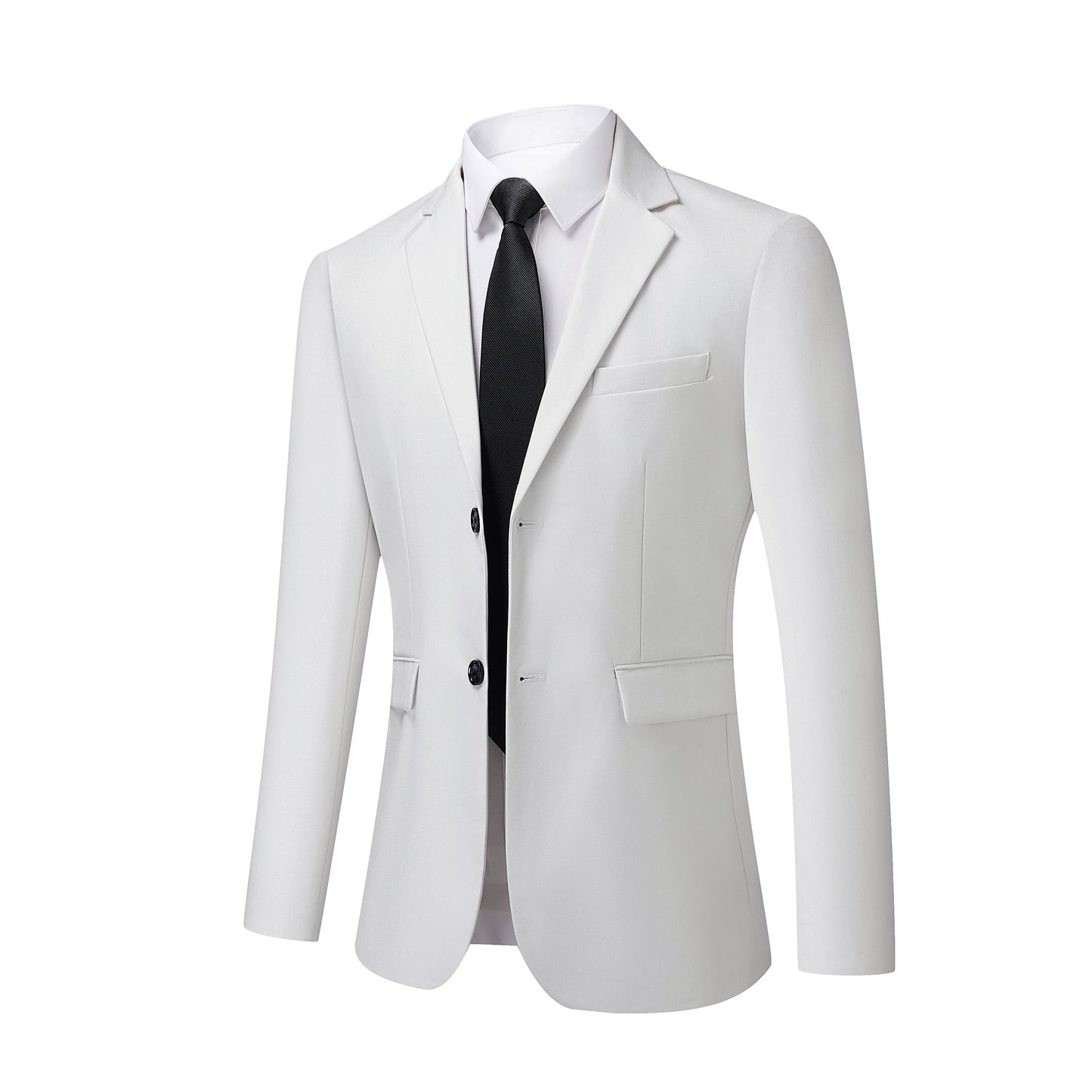 Men's Four Seasons Slim Fit Two Piece Suit Anti Wrinkle Polyester