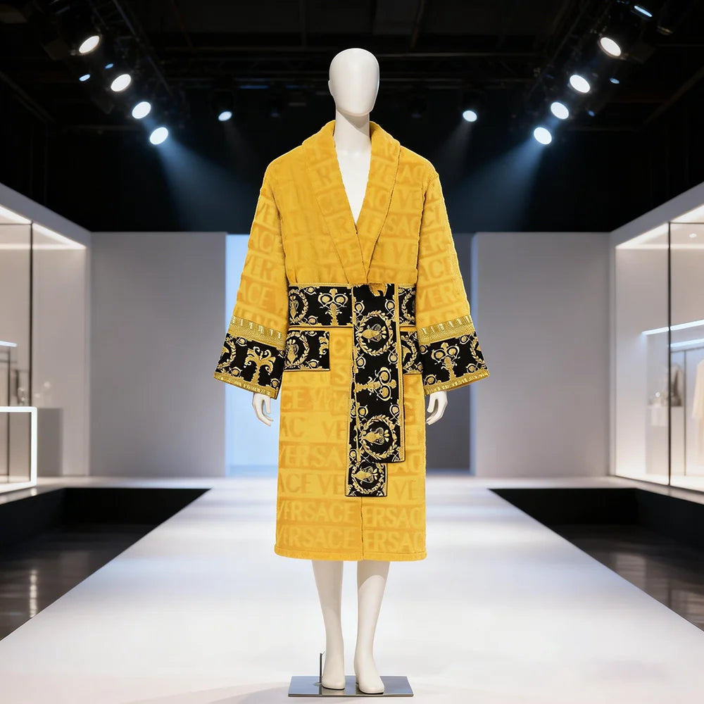 Cotton Bathrobe For Men And Women Luxury Plush Loungewear