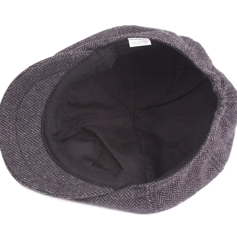 Peaky Blinders Style Beret Hat For Men And Women Winter Tweed Flat Cap