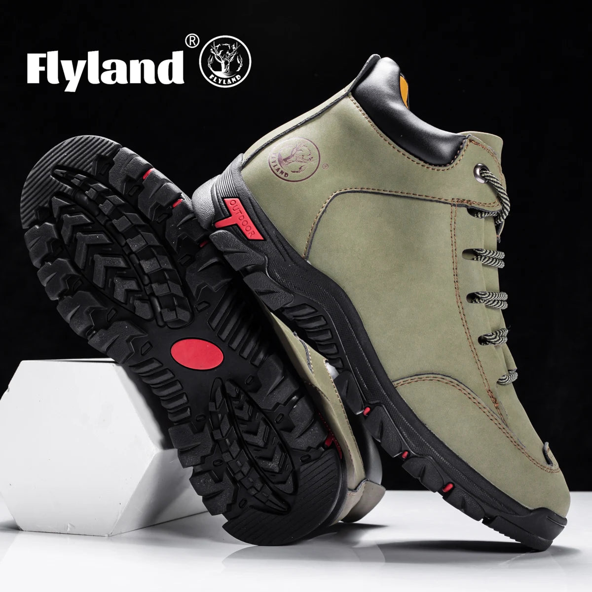 Flyland Men's Vintage Chukka Boots Top Layer Cowhide Leather