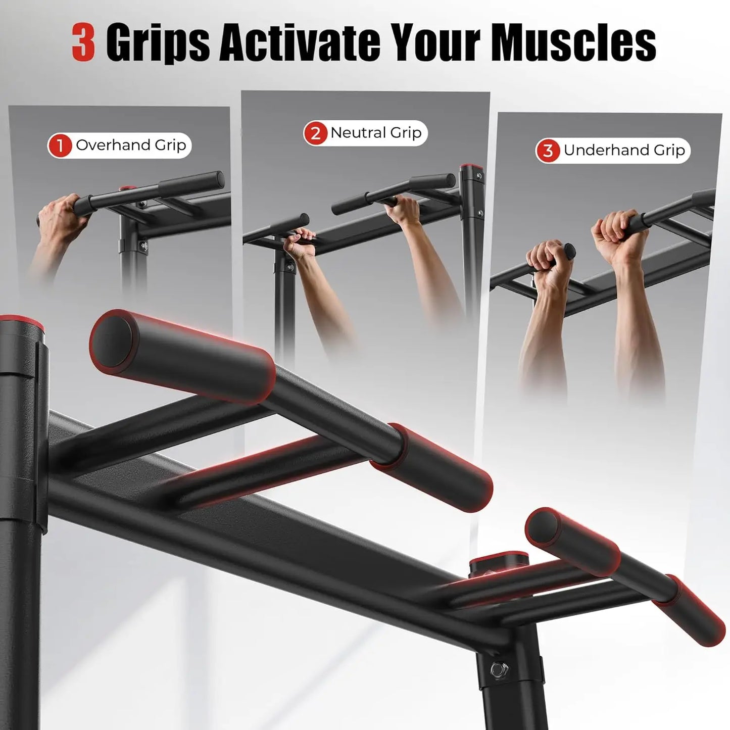 450Lb Capacity Power Tower Pull Up Dip Station Home Gym