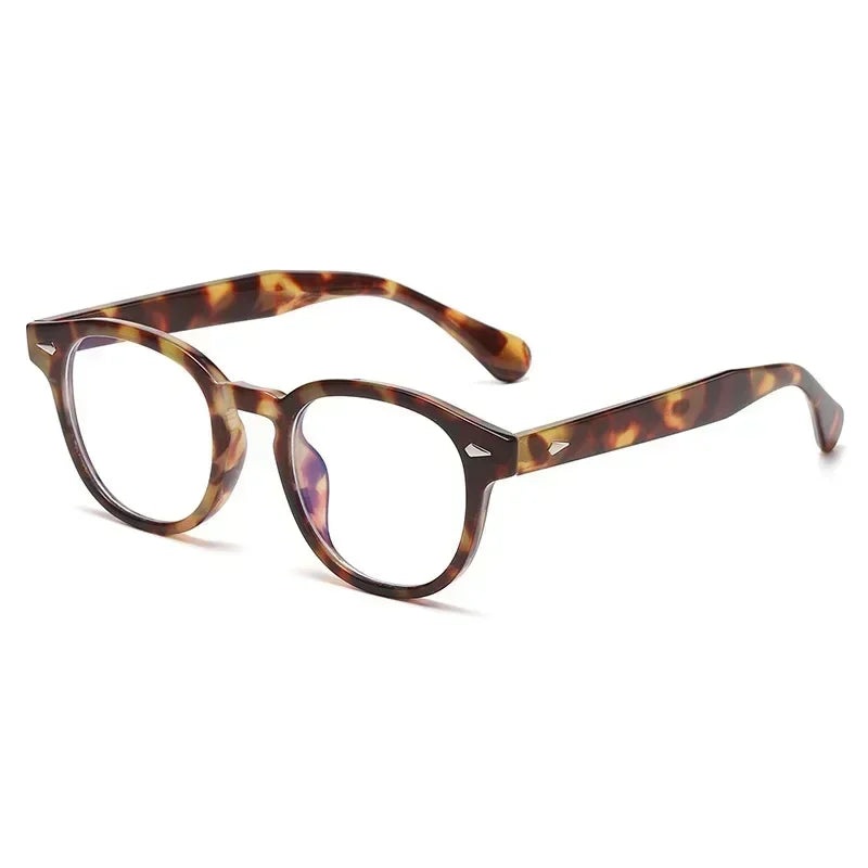 Jnpcxi Vintage Round Sunglasses UV400 Protective Acetate Frame Shades