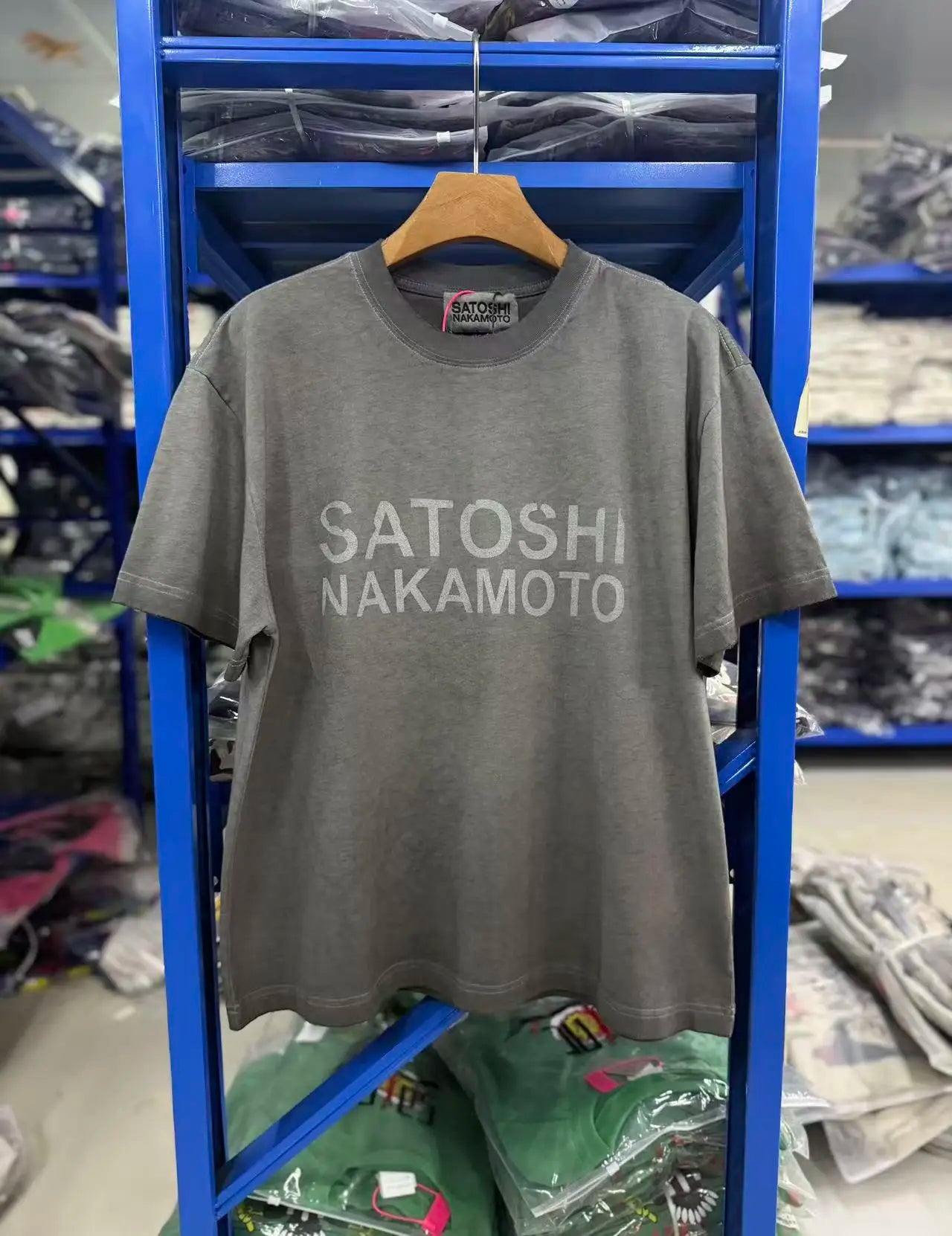 26SS Y2K High Quality American Retro Trendy Fashion Tops Satoshi Nakamoto 100% cotton large size loose Men's Women's T-Shirt
