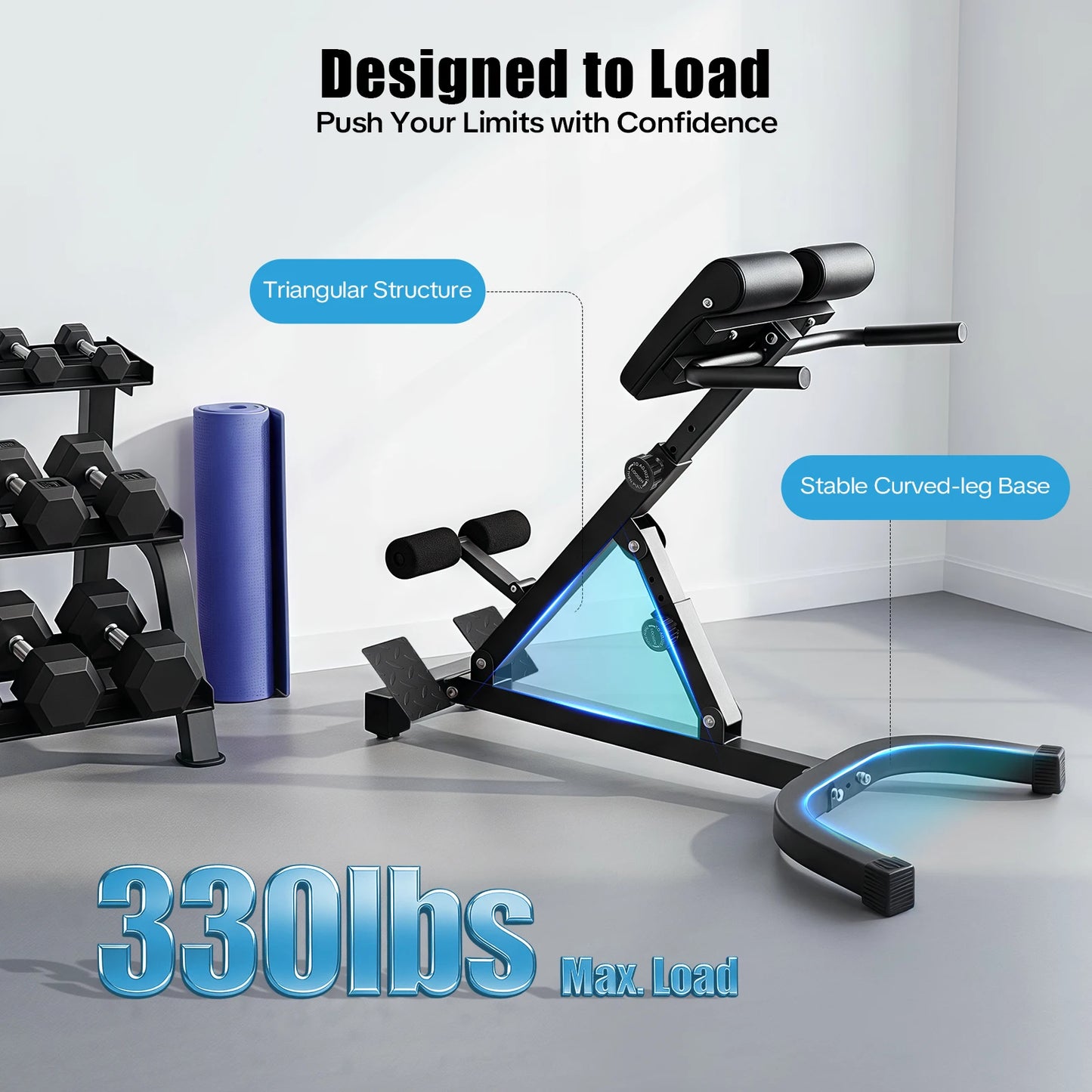Roman Chair Back Extension Machine For Abdominal Core Training