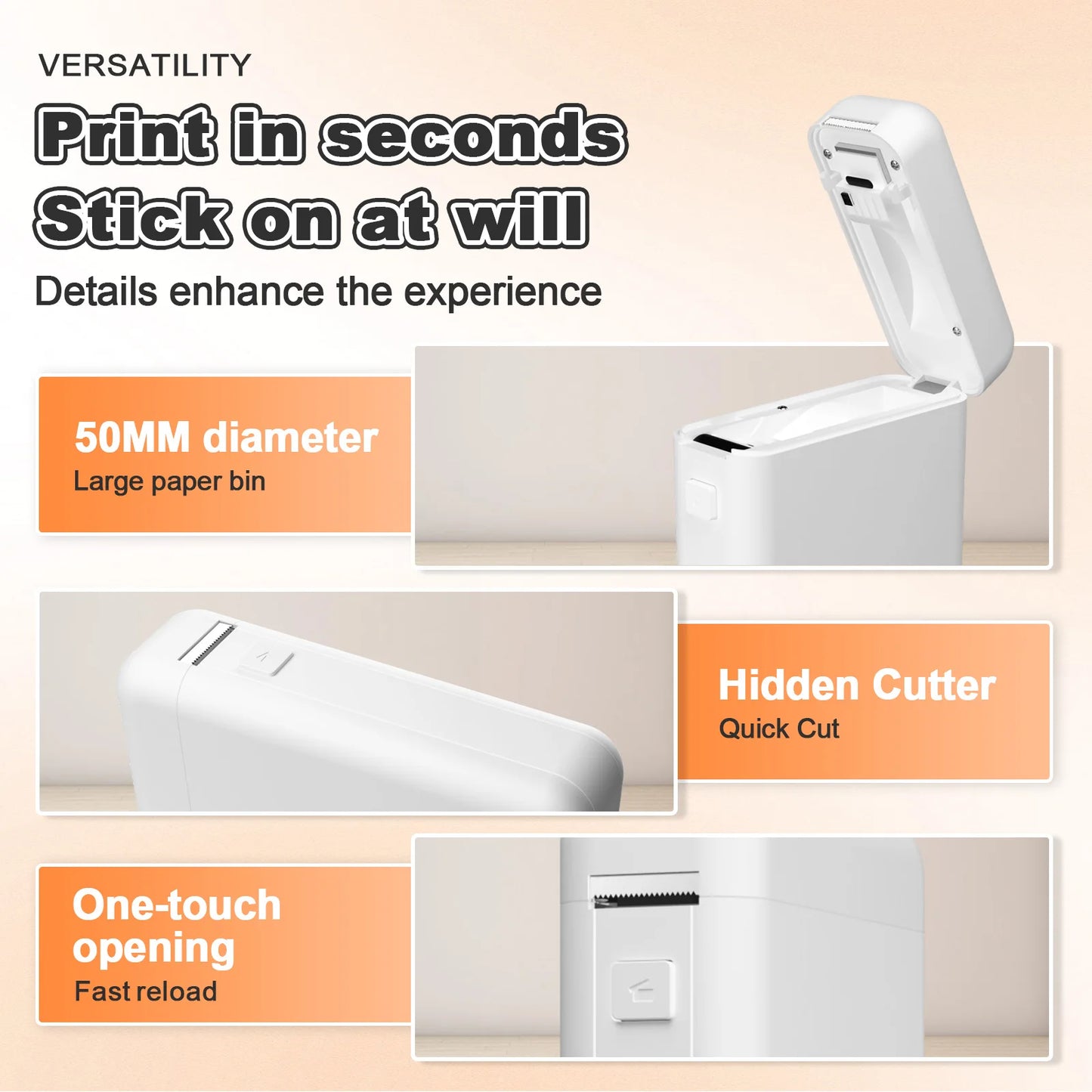 TakeYou Mini Portable Thermal Label Printer Bluetooth
