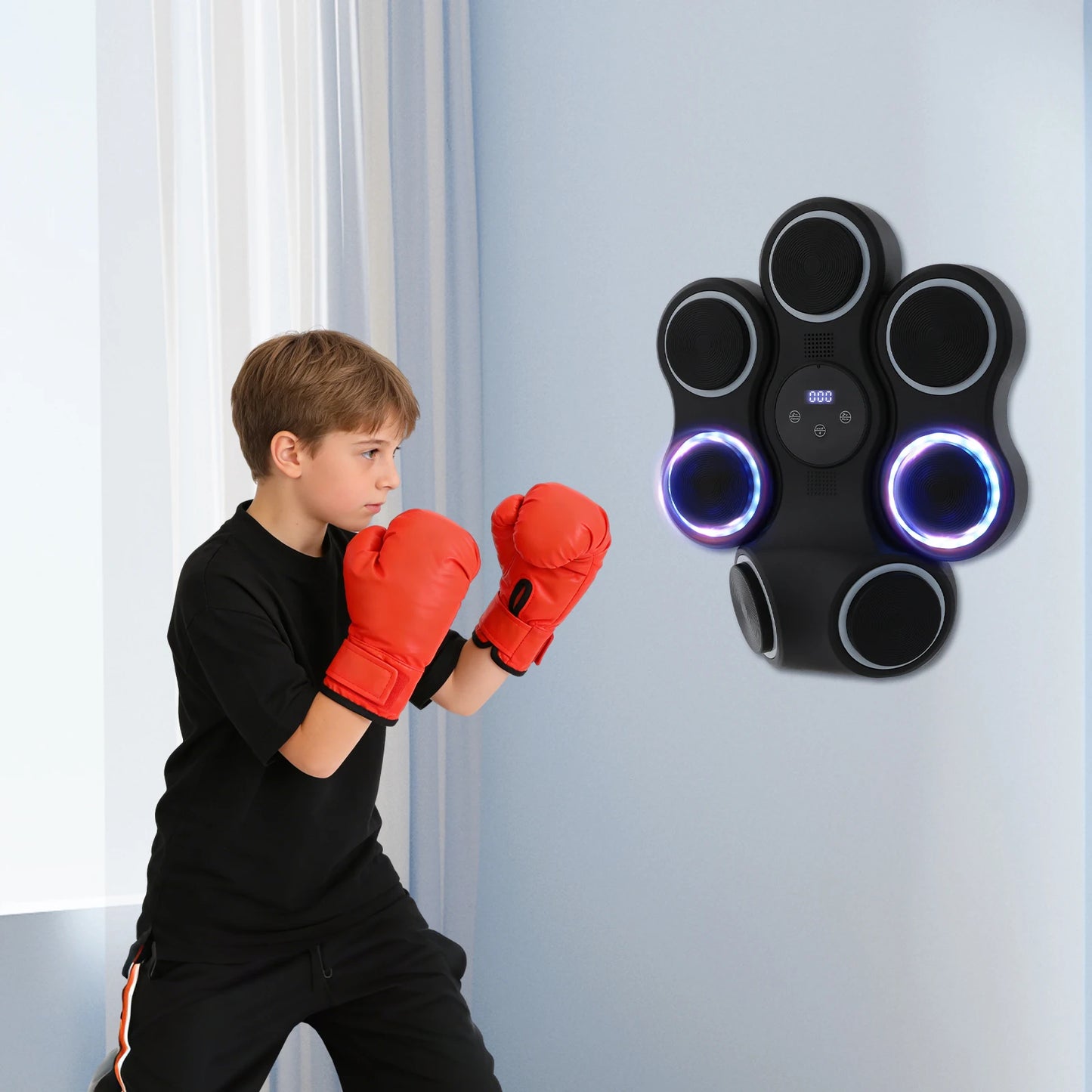 5W Interactive Punching Trainer Wall Mounted Boxing Target With Lighting