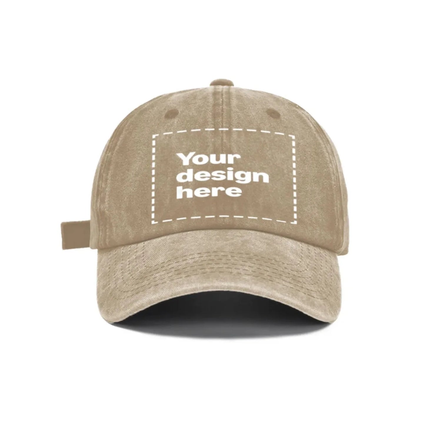 Personalized Vintage Washed Baseball Cap Custom Name Logo Text Hat
