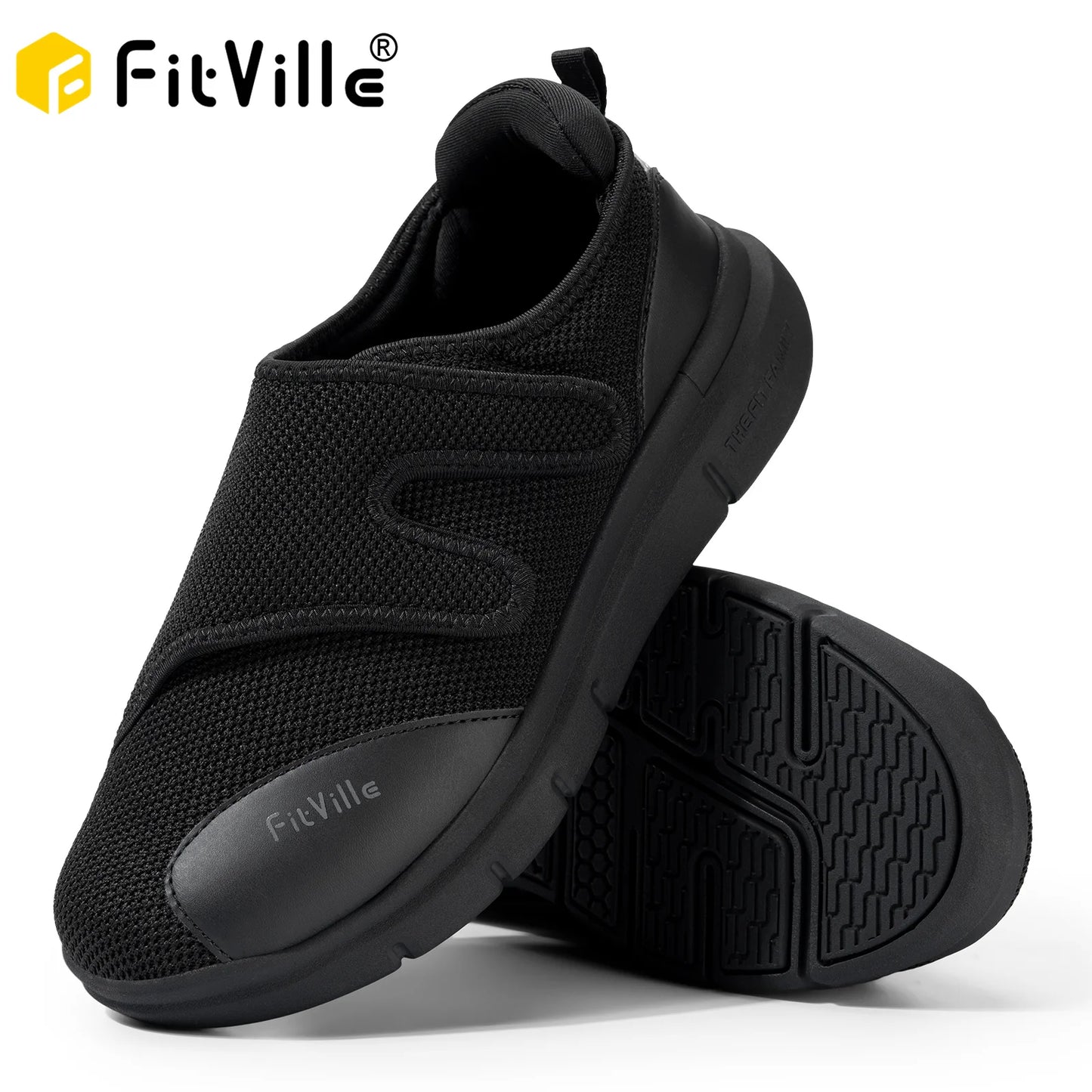 Fitville Men Extra Wide Diabetic Shoes Walking Orthopedic Arch Support