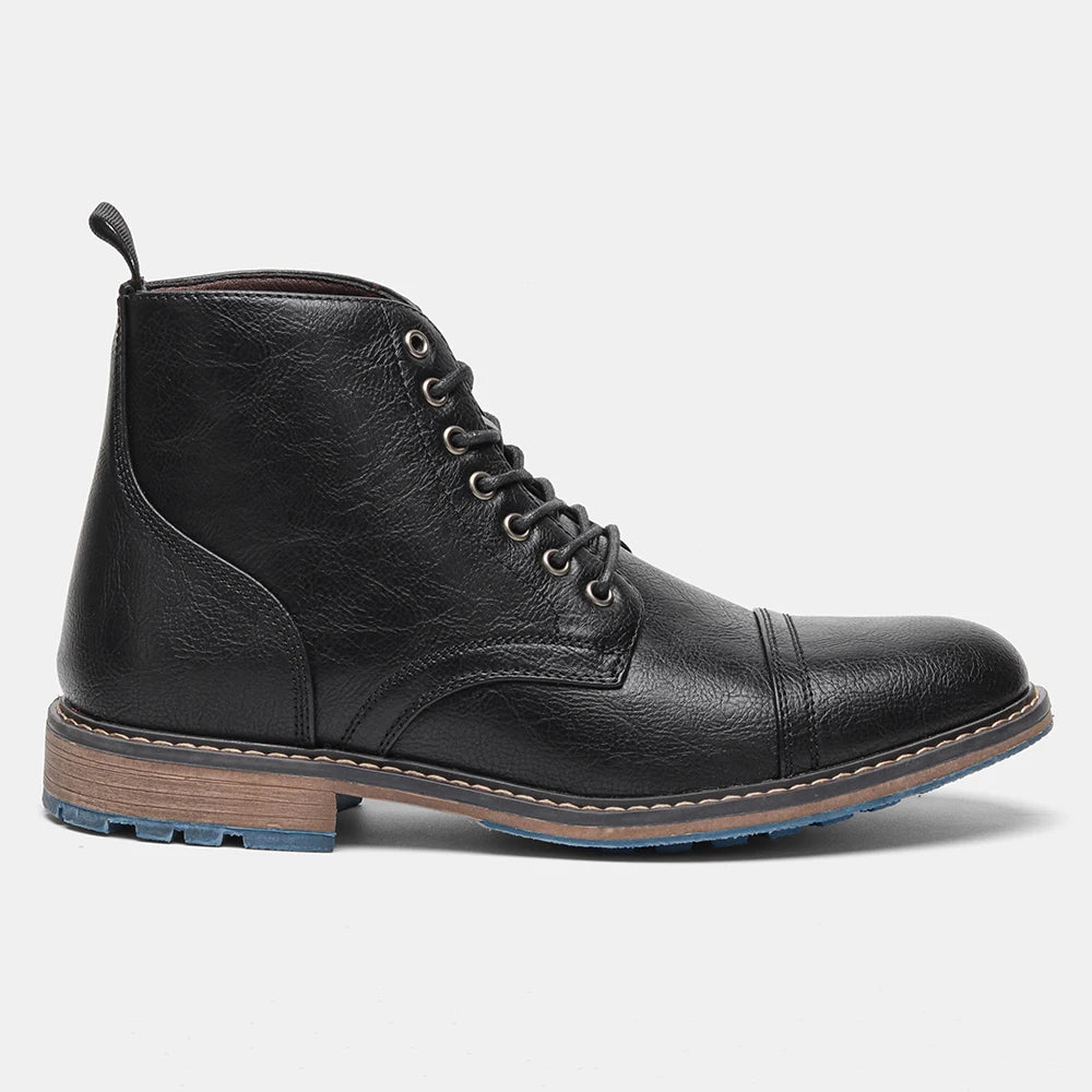 Hecrafted Comfortable Casual Men Ankle Boots Lace Up