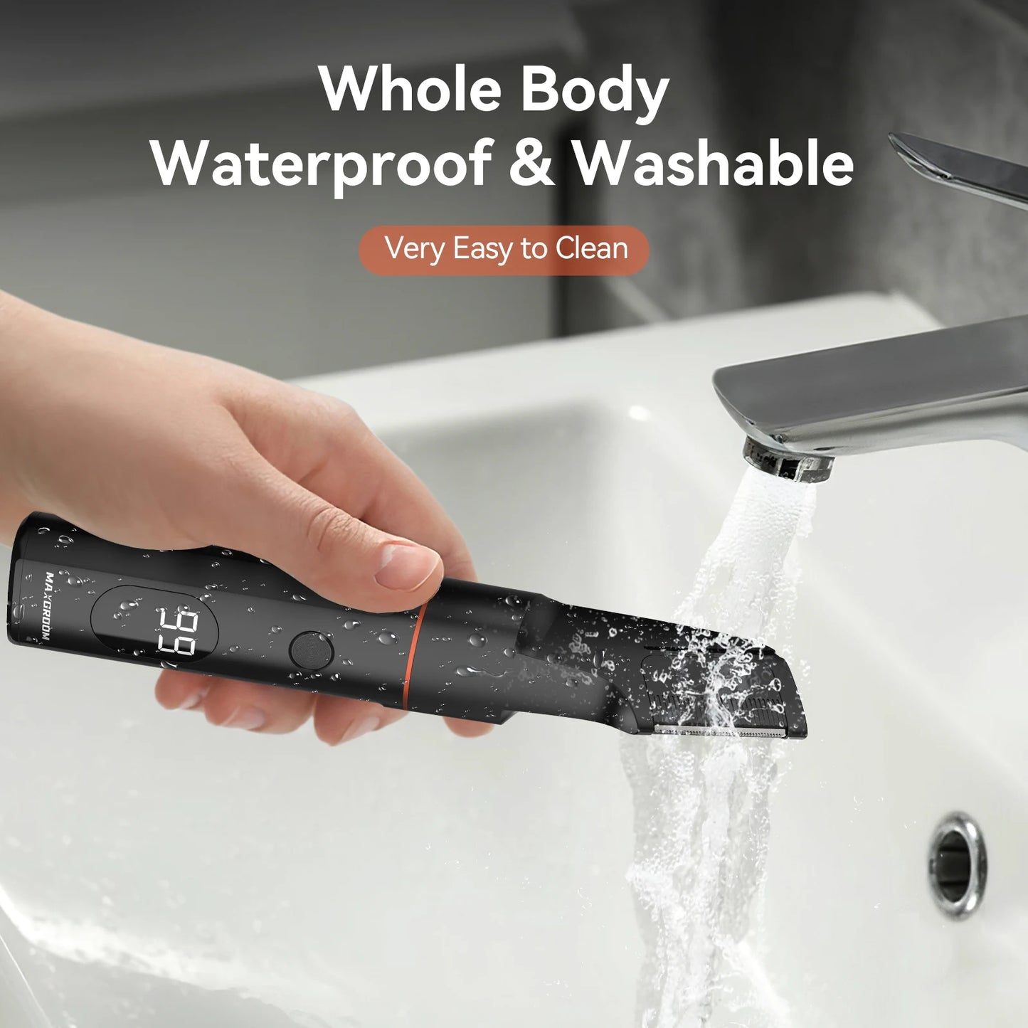 MAXGROOM 4 In 1 Body Hair Shaver Kit For Men Nose And Beard Trimmer Waterproof