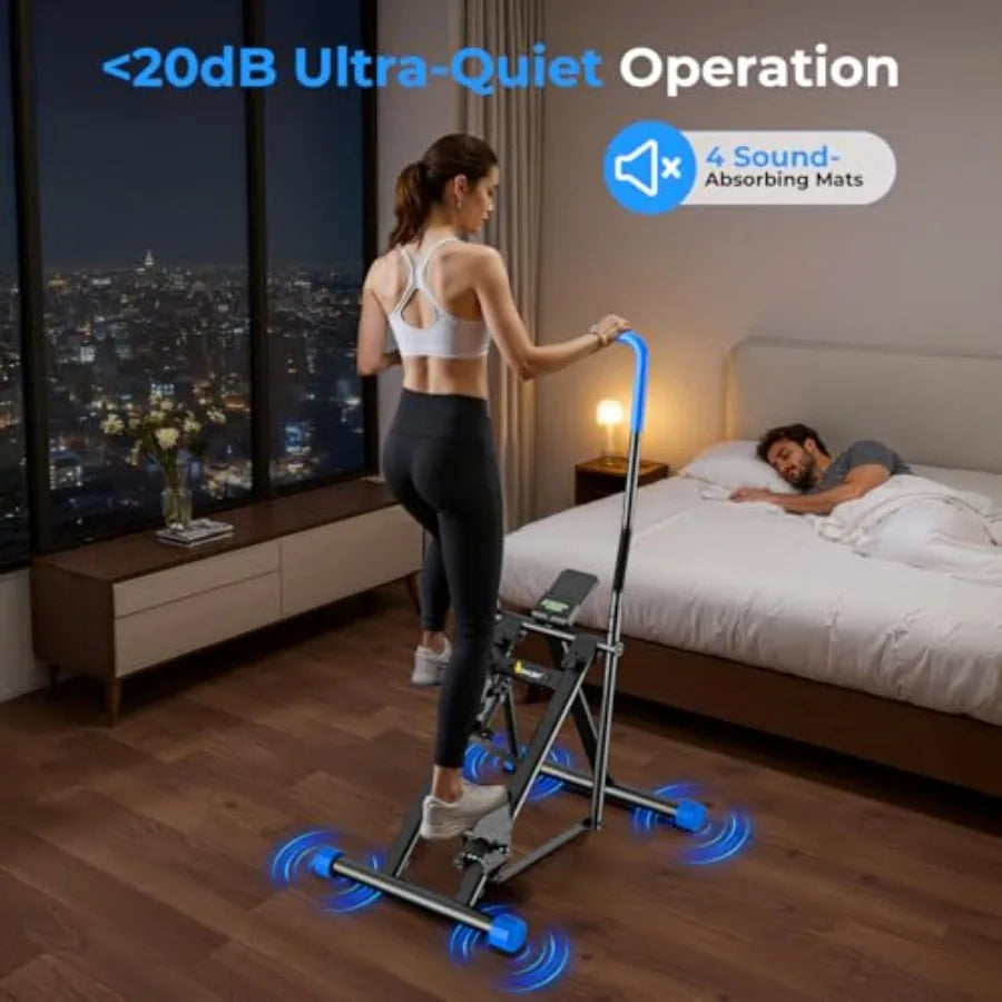 Stair Stepper Home Gym Vertical Climber With Stable Triangular Frame