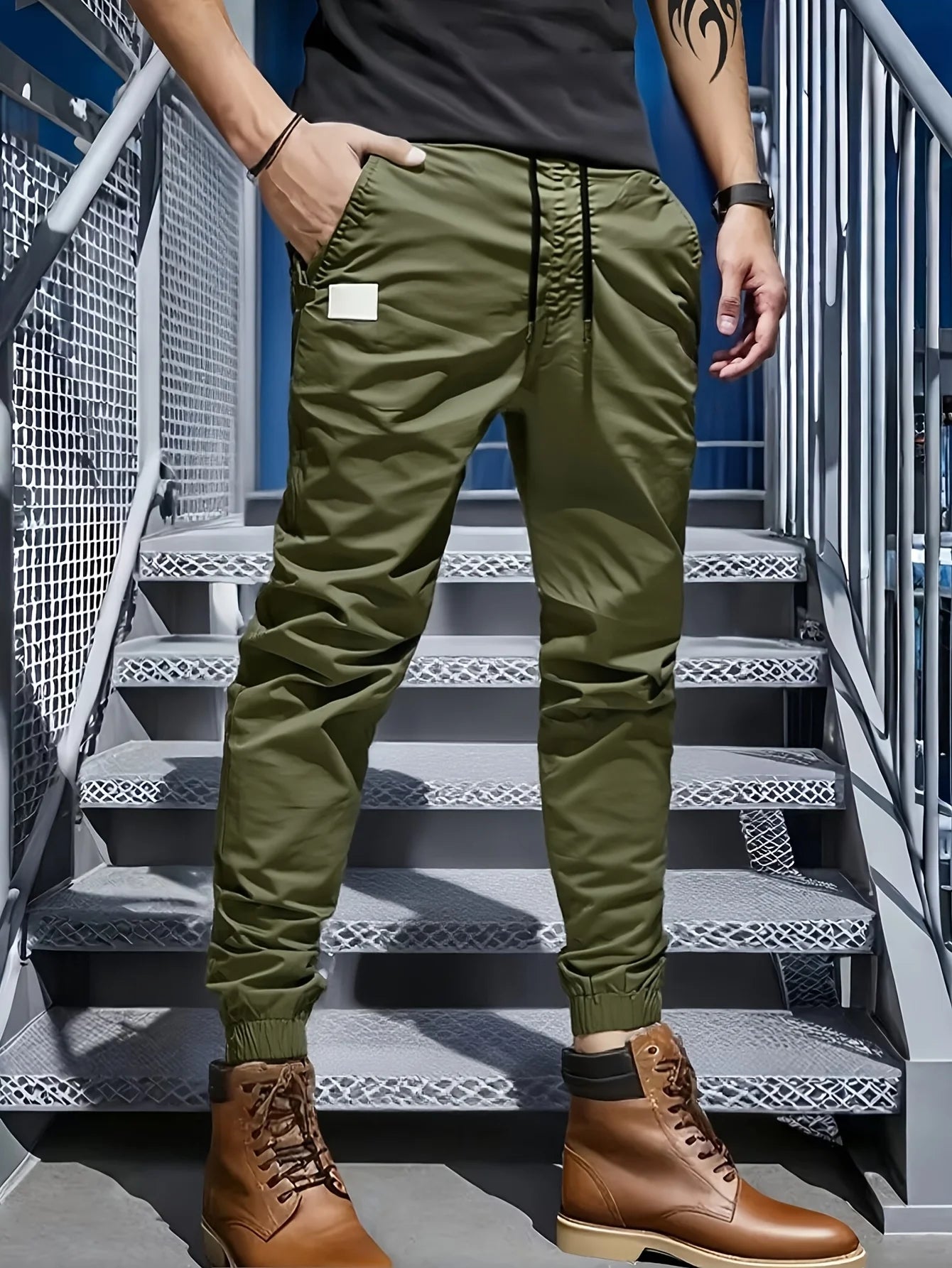 Winthunder Mens Loose Fit Work Pants With Multi Pockets